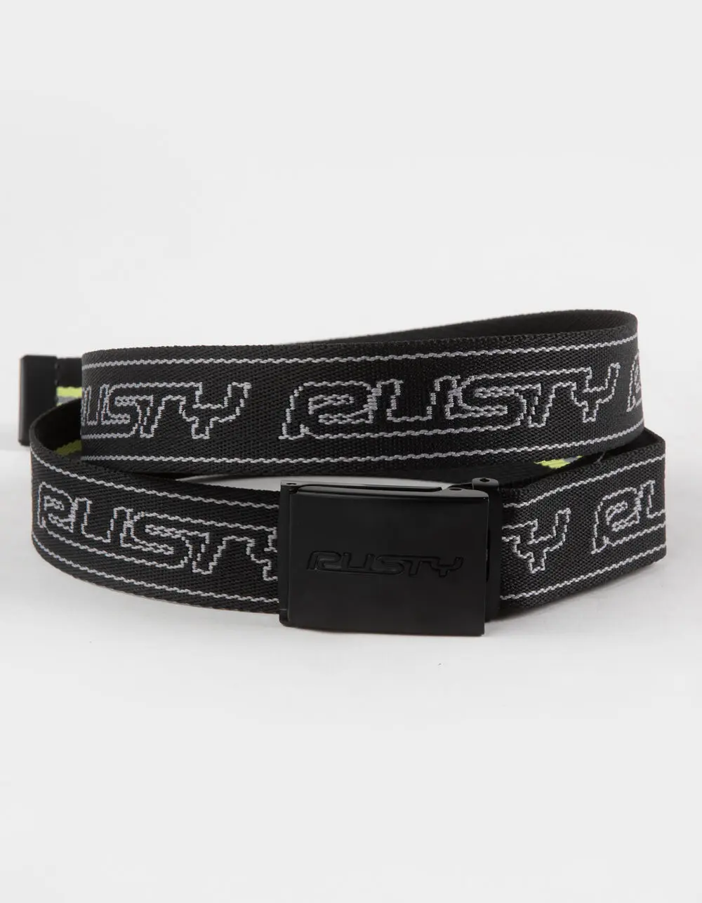 RUSTY  Mens Flip Daddy Web Belt, Black Combo