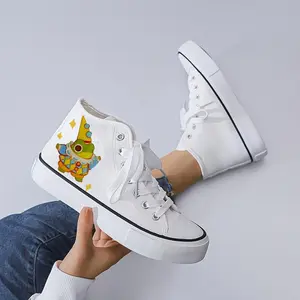 Star Frog Unisex Retro Canvas Shoes, Cute Frog Print Fun Pattern Canvas Shoes Easter Tiktok Shop Deals Tiktok Shop Summer Outfits Streetwear Gifts for Him