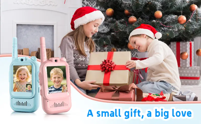 2pack kids Rechargable vedio walkie talkies toys with camera boys and girls daliy holiday walkie talkies gifts