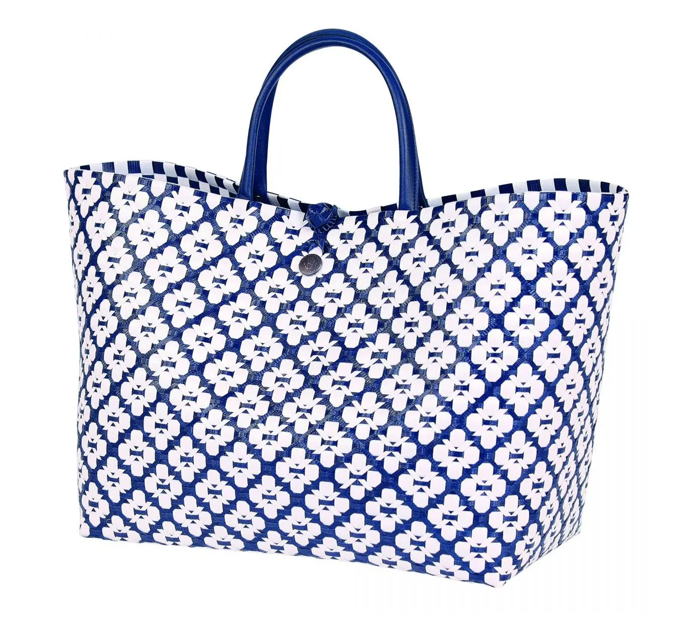 Handed By Motif Plastic Shopper Tote Handed By Motif Plastic Shopper Tote