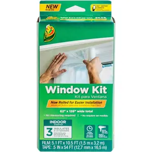 Brand Rolled Window Insulation Kit for Indoor Use, Fits 3 Standard Windows, 62" x 126" (287450)