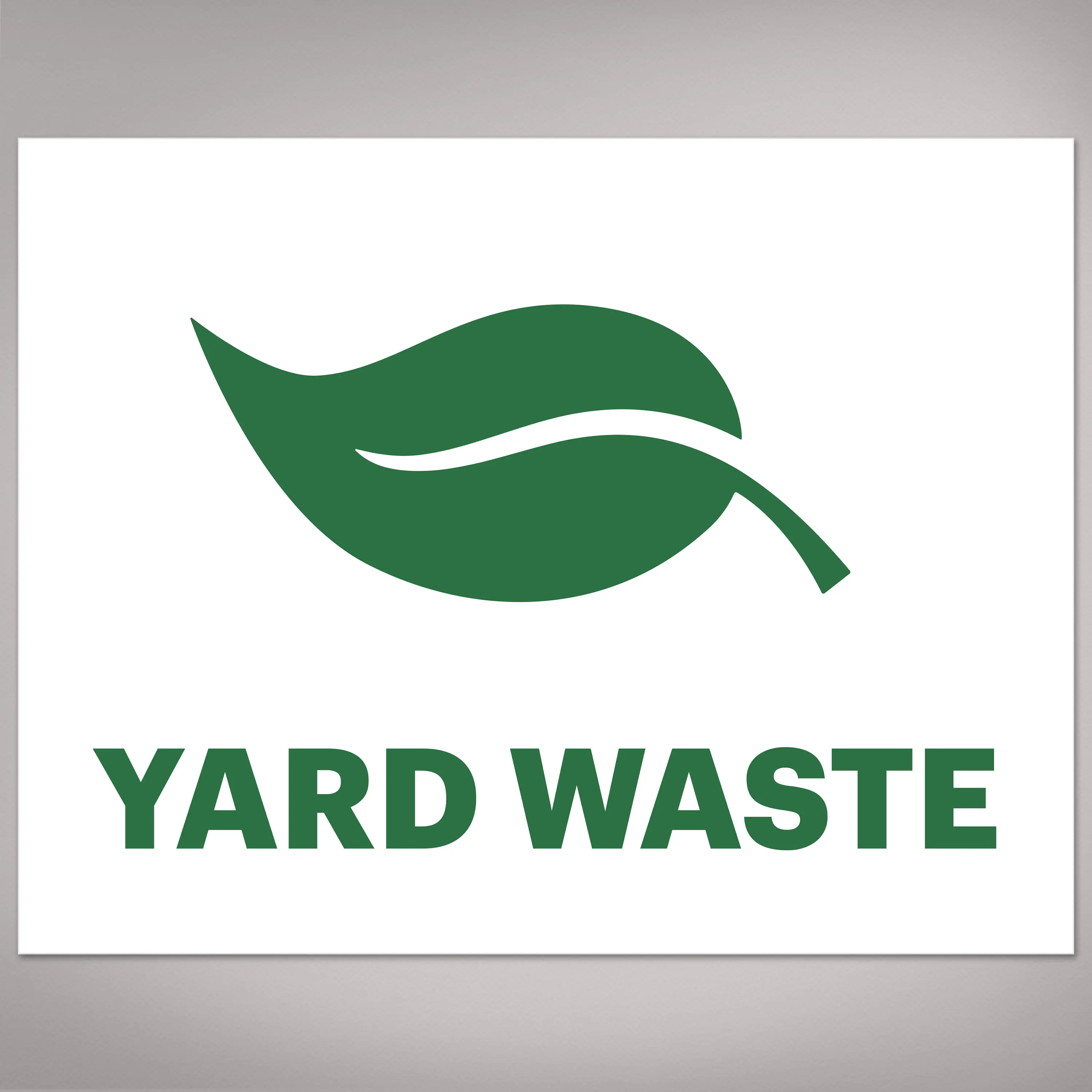 Avery Yard Waste Stickers, Green Yard Waste Signs for Bins, Containers, Trash Cans and Walls, Waterproof, UV Resistant, Preprinted, 8-1/2" x 11", 2 Total