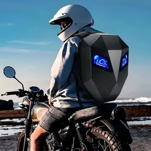 Motorcycle Backpack with LED Lights Waterproof 1 Helmet