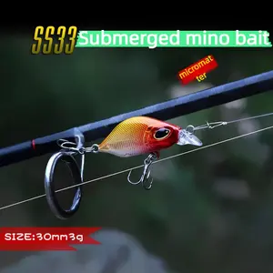 Full Swim Layer Micro Lure, 30mm 3g Vibrating Sinking Minnow, Hard Baits for Carp and Maroon Bass, Fishing Lures for Effective Catching