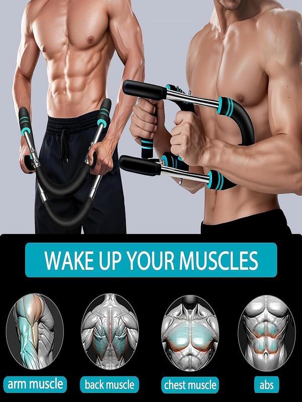 Multi-Functional Arm and Chest Exercise Device with 6 Adjustable Resistance Levels for Home Use Portable Exercise Equipment