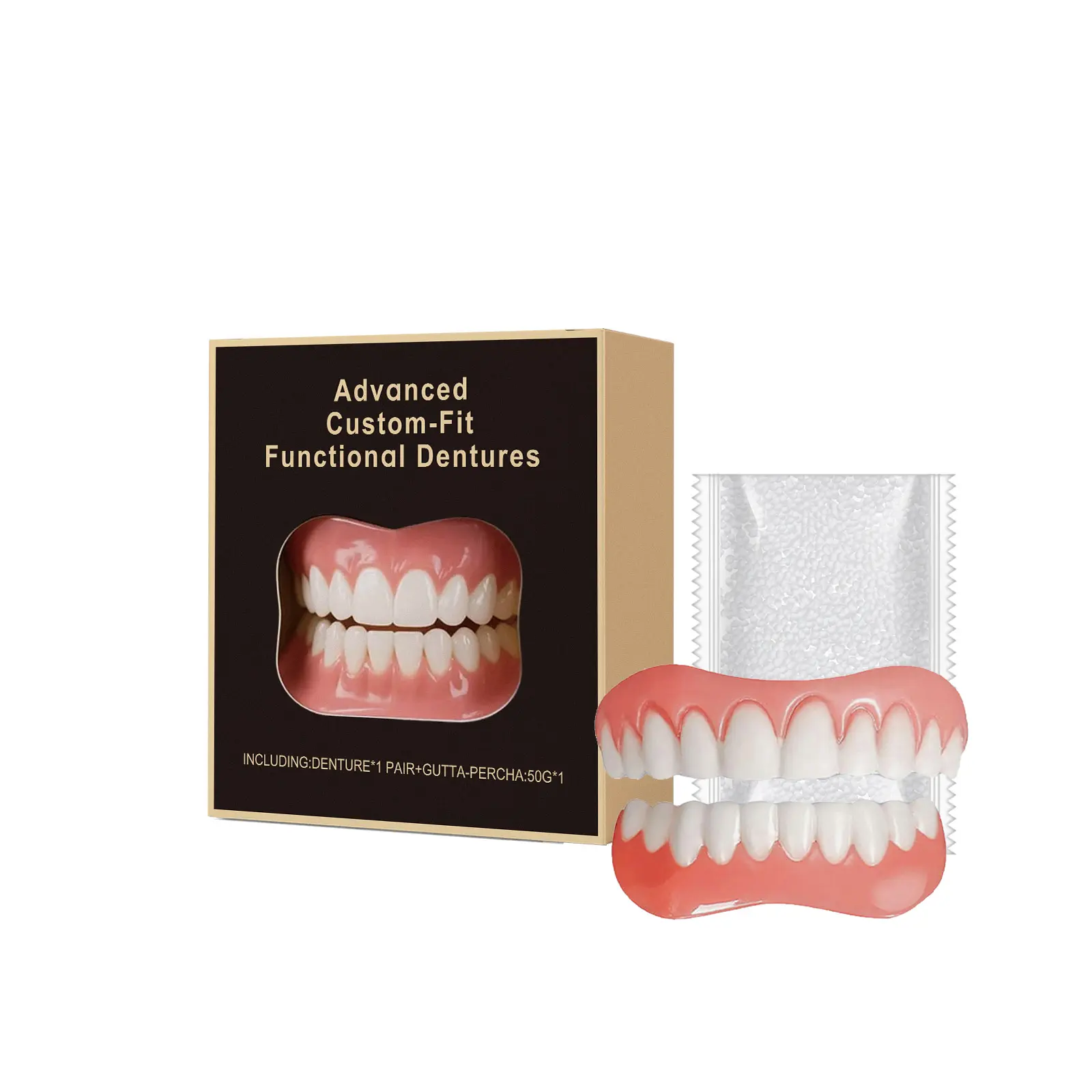 AMZ Decorative Teeth Appearance Kit, Comfort‑Fit Temporary Oral Accessory, For Daily Smile‑Enhancing Cosmetic Tooth Set