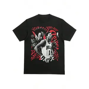 Hip-Hop Style Poster Pure Cotton   Unisex Rapper Clothing Short-Sleeved T-Shirt