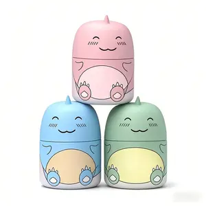 3 PCS Cute Dinosaur-Shaped Automatic Toilet Bowl Cleaner Bottles, Scented Septic-Safe Tank Cleaners with Tablet Inserts, Dual-Surface Broom for Hair & Pet Debris Removal