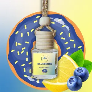 Blueberry Lemon Donut Hanging Car Diffuser - Car Air Freshener
