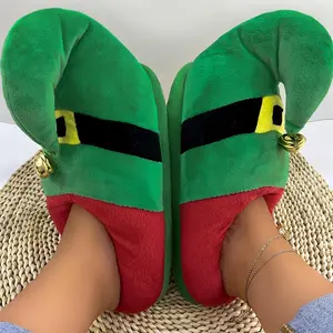 [Christmas Shoes] Christmas Funny Bell Design On Shoes |       Lightweight Non Warm Soft Bottom Walking Shoes Boys And Girls, Autumn And Winter