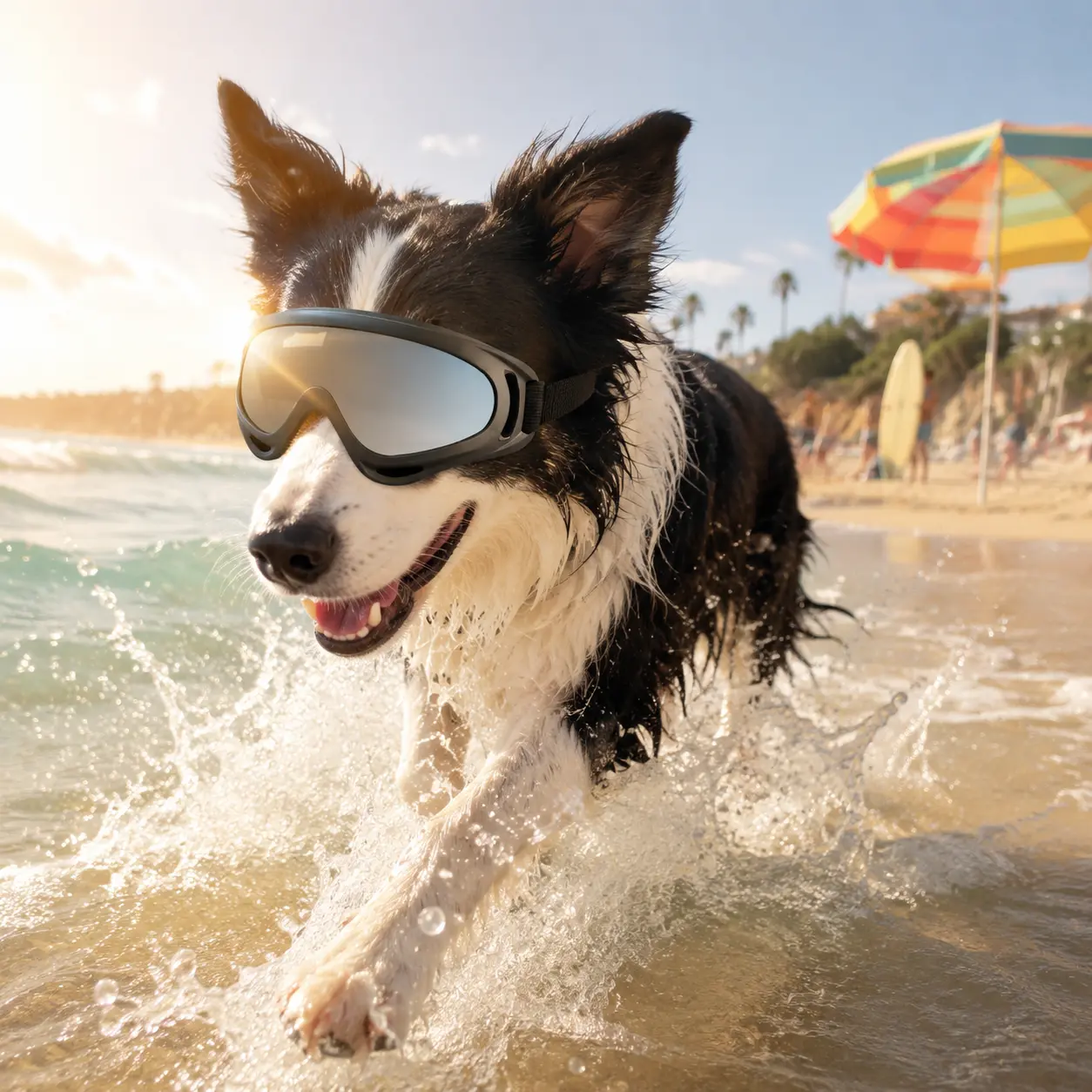 Dog Goggles Windproof Dustproof Pet Sunglasses Adjustable Dual Strap Dog Glasses for Motorcycle Riding Driving Outdoor Walking Small Medium Large Dogs  , Durable Pet Accessory