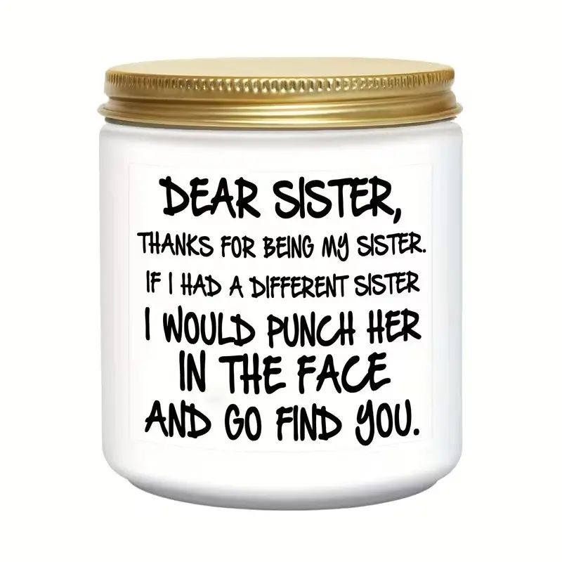 Gifts for Sister from Sisters, Christmas Gifts for Sister, Birthday Gift for Sister Unique from Brother, Mother'S Day Gifts for Sister, Novelty Lavender Aroma Scented Soy Candles Decoration