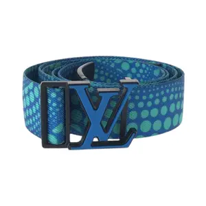 Pre-owned Louis Vuitton Nylon Small Leather Goods LV Webbing Yayoi Kusama Cotton Textile Belt