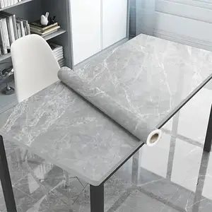 A roll [23.62*393.70IN]of self-adhesive marbled wallpaper, waterproof, greaseproof, easy to clean, kitchen countertop bathroom removable membrane, desk cabinet door renovation stickers