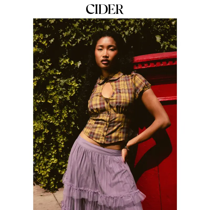 Cider That's Her Plaid Top