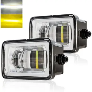 Premium Dual colors LED Fog Light Assemblies For F150 2015-2020 Ford, Two-Tone White and Amber Light, For 17-19 F250/F350/F450 Super Duty, Plug and Play Anti-fog IP67 DC 12V, 2Pcs, JL3Z-7222-D