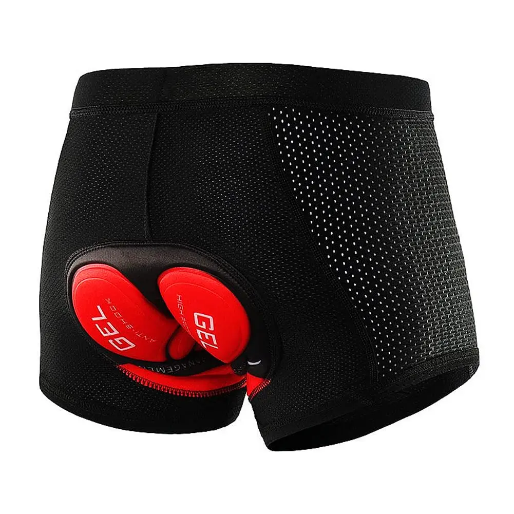 Mens Cycling Underwear Shorts 5D Gel Padded Bike Bicycle MTB Liner Undershorts Quick-Drying Breathable Underpants
