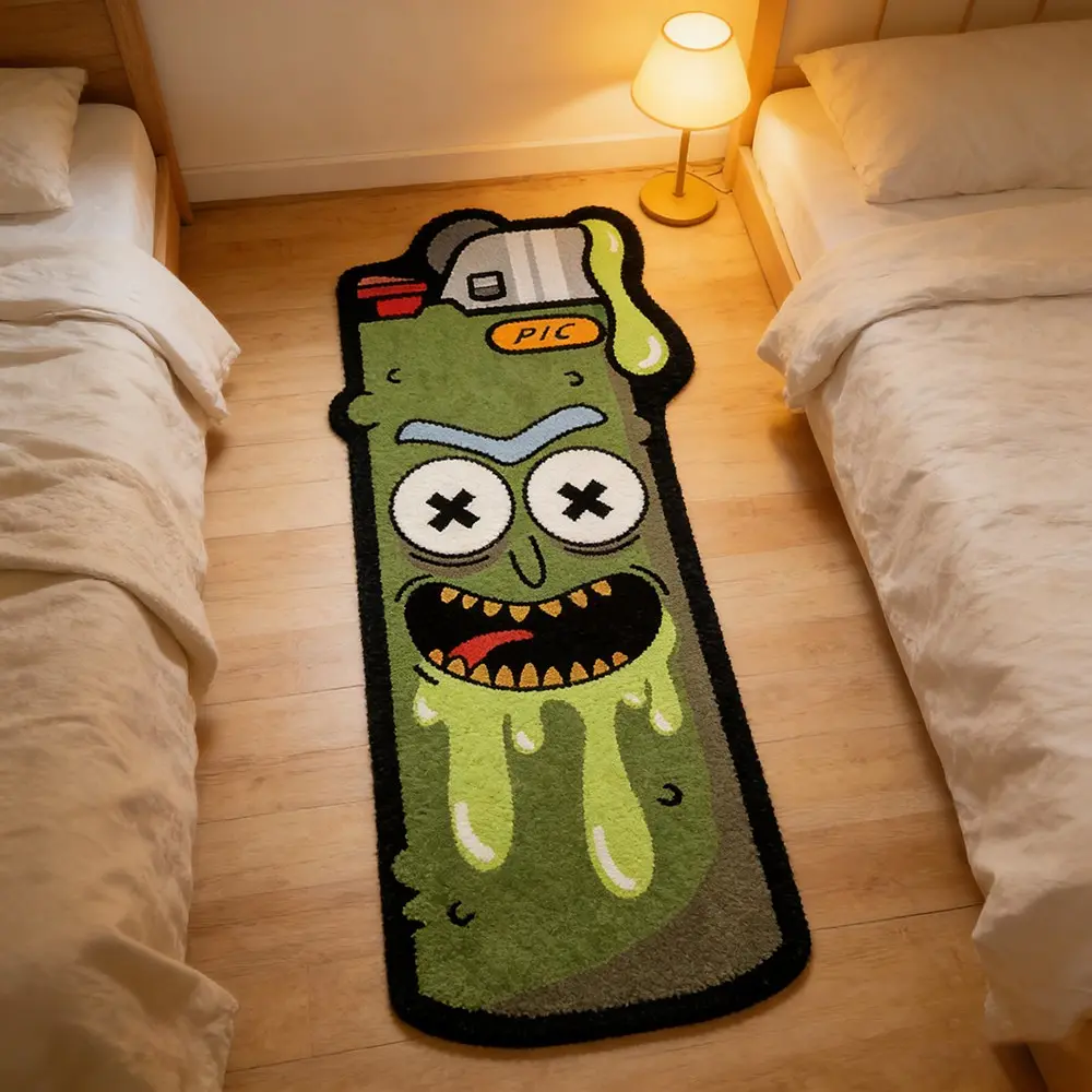 Cartoon Bedroom Bedside Rug, Trendy Vintage Irregular Shape Carpet, Soft Plush Mat for Living Room, Study, Sofa, Closet, Soft Area Rug, Home Decorative Rug, Fluffy Rugs, Indoor Rug