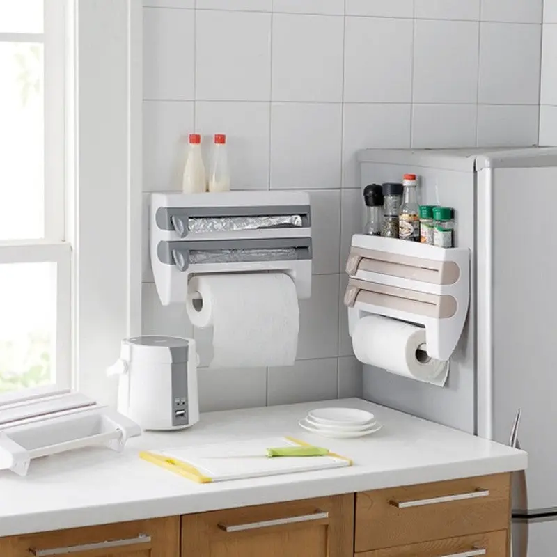 VersaHold™ 4-In-1 Kitchen Roll Holder Dispenser: Streamlined Organization for Your Kitchen