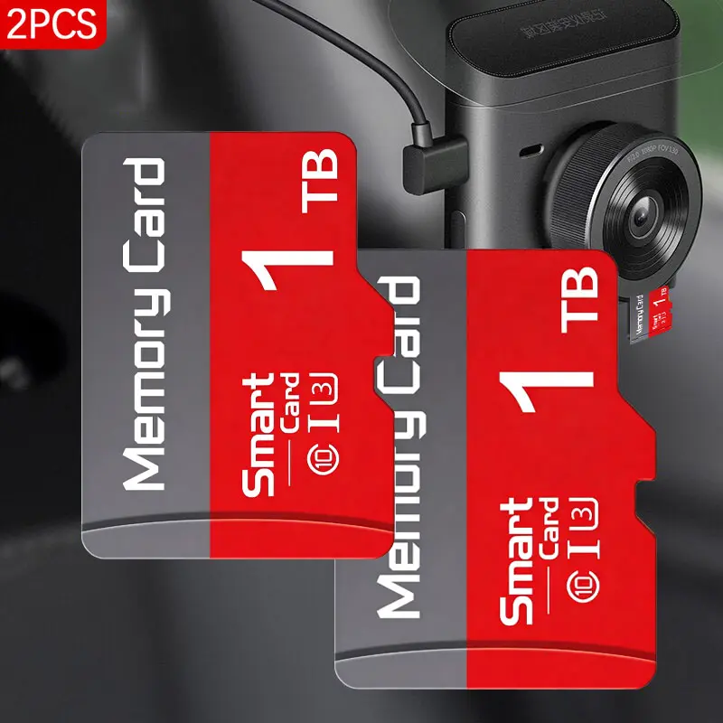2X 1TB micro sd card, with SD Card Adapter, Reliable Storage, Class 10, sd card, Stable Reading Writing, sd memory card for Kids Camera, Car Navigation, Bluetooth Speaker