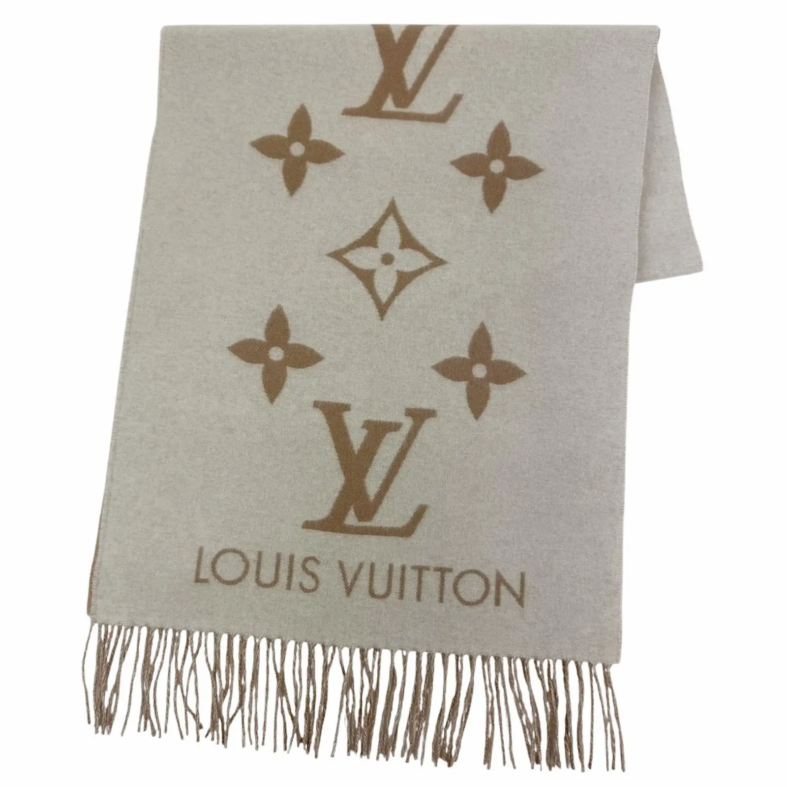 Pre-owned Louis Vuitton Cashmere Small Leather Goods Reykjavik Monogram Scarf