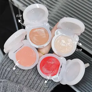 Cute Bear Blush Water Gloss Multi-Use Cream Duo, Face Brightening Nude Makeup, Easy Apply, One Box Includes Blush + Water Gloss