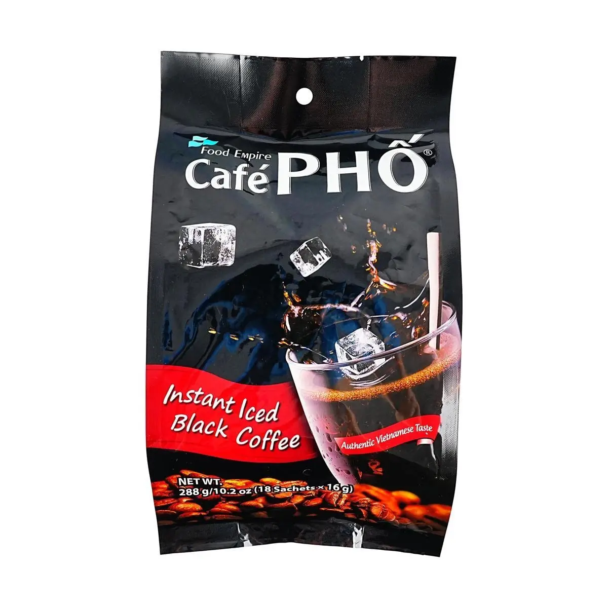 Food Empire Vietnamese Pho Instant Black Coffee - 18 Sachets, 288g | Rich & Aromatic "Vietnamese Iced Americano" Style Brew Food Empire Vietnamese Pho Instant Black Coffee - 18 Sachets, 288g | Rich & Aromatic "Vietnamese Iced Americano" Style Brew