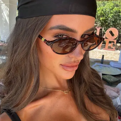 Vintage Oval Small Frame Fashion Glasses, Unisex Casual Eyewear, High-End Daily Wear, Perfect Beach Vacation Accessory, Vintage Trendy Sunglasses, Casual Stylish Glasses