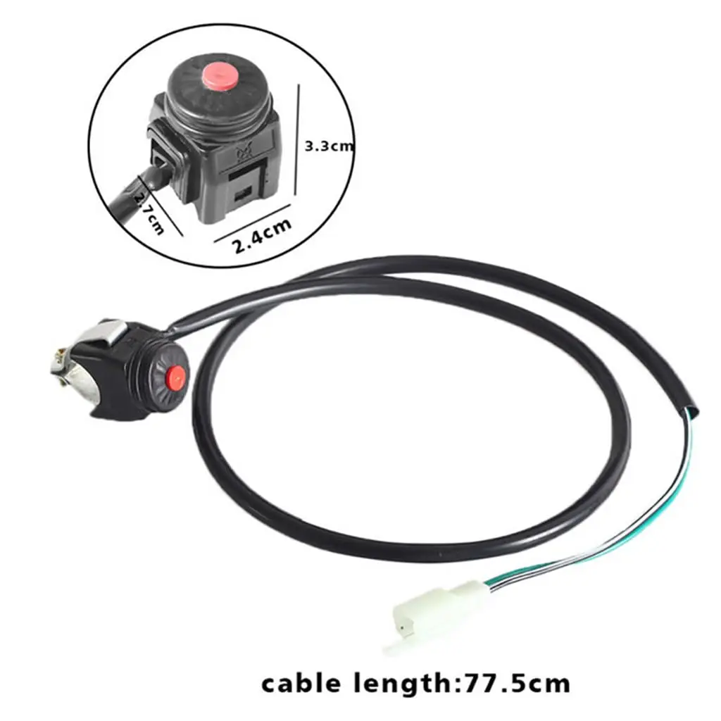 Kill Switch Start Horn Button Red Handlebar Stop Switch for Offroad Motorcycle Monkey Pocket Dirt Bike Pit Bike ATV UTV Go Kart Golf Cart Buggy Quad Lawn Mower Drift Trike Mobility Motorsport Taotao