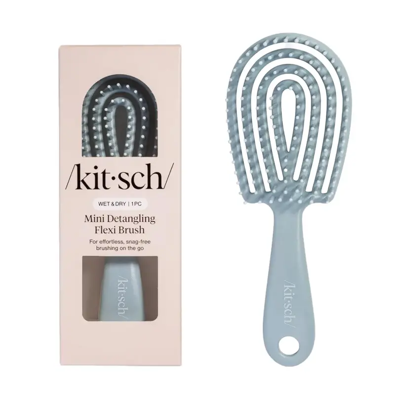 Kitsch Haze Blue Detangling Flexi Brush - Mini Hair Care Comb