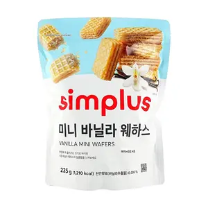 HOMEPLUS Simpleplus Vanilla Mini Wafers 235g - Crispy Korean Snack for Tea Time & Parties