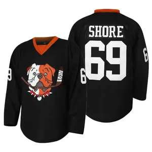 Shoresy Hockey Jersey #69 Sudbury Blueberry Bulldogs Adult Fan Hockey Jerseys Men's Embroidery V-Neck 100% Polyester Sublimated Design