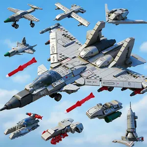 843pcs 8-In-1 J-15 Fighter Jet Building Blocks Toy Model Kit, Educational Construction Set for Kids, Durable Plastic Parts, Fun Assembly Game