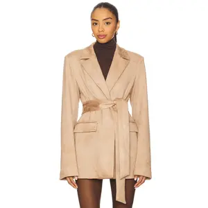 Lovers and Friends Eva Faux Suede Jacket in Light Tan