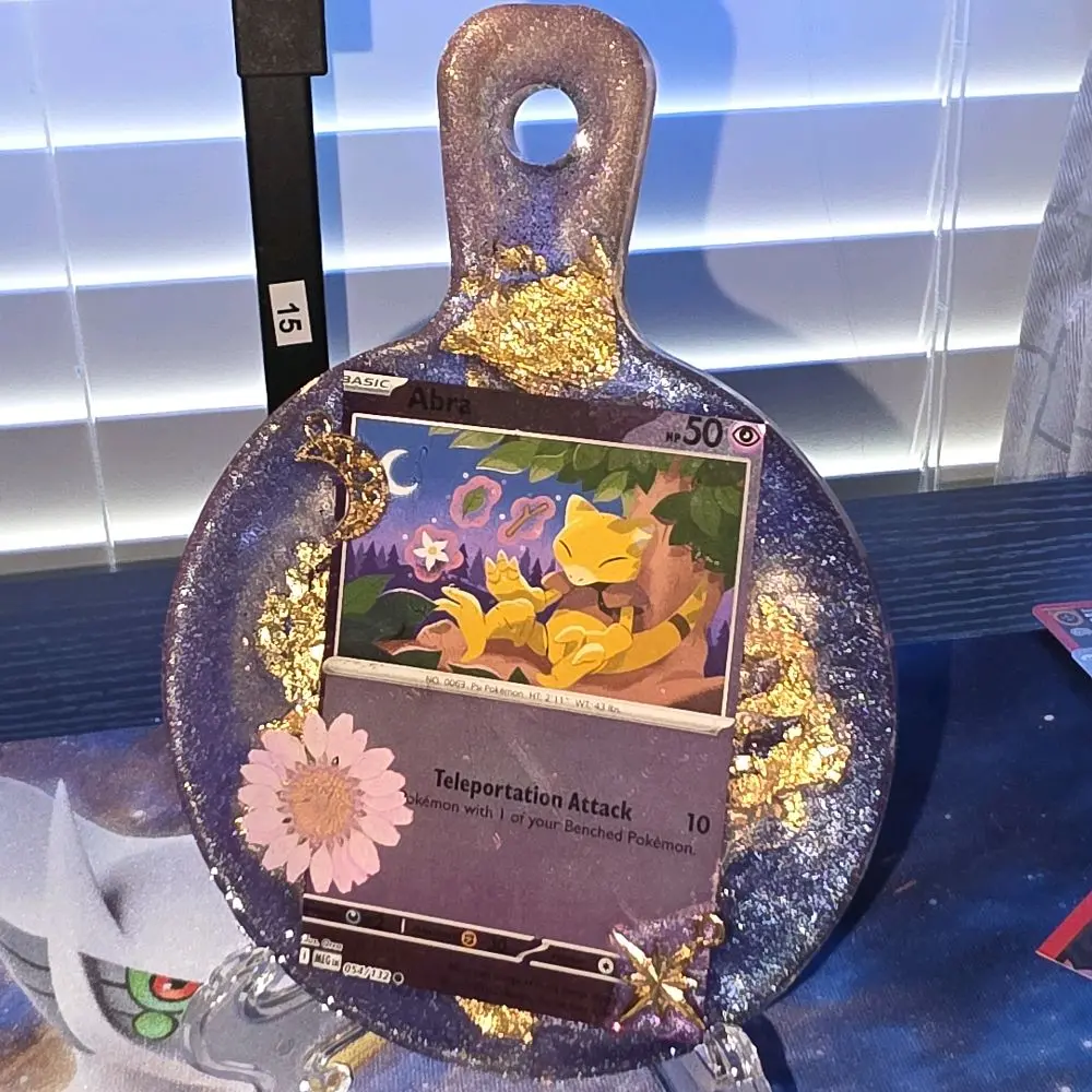 Abra Epoxy Resin Pokemon Plaque with Stand