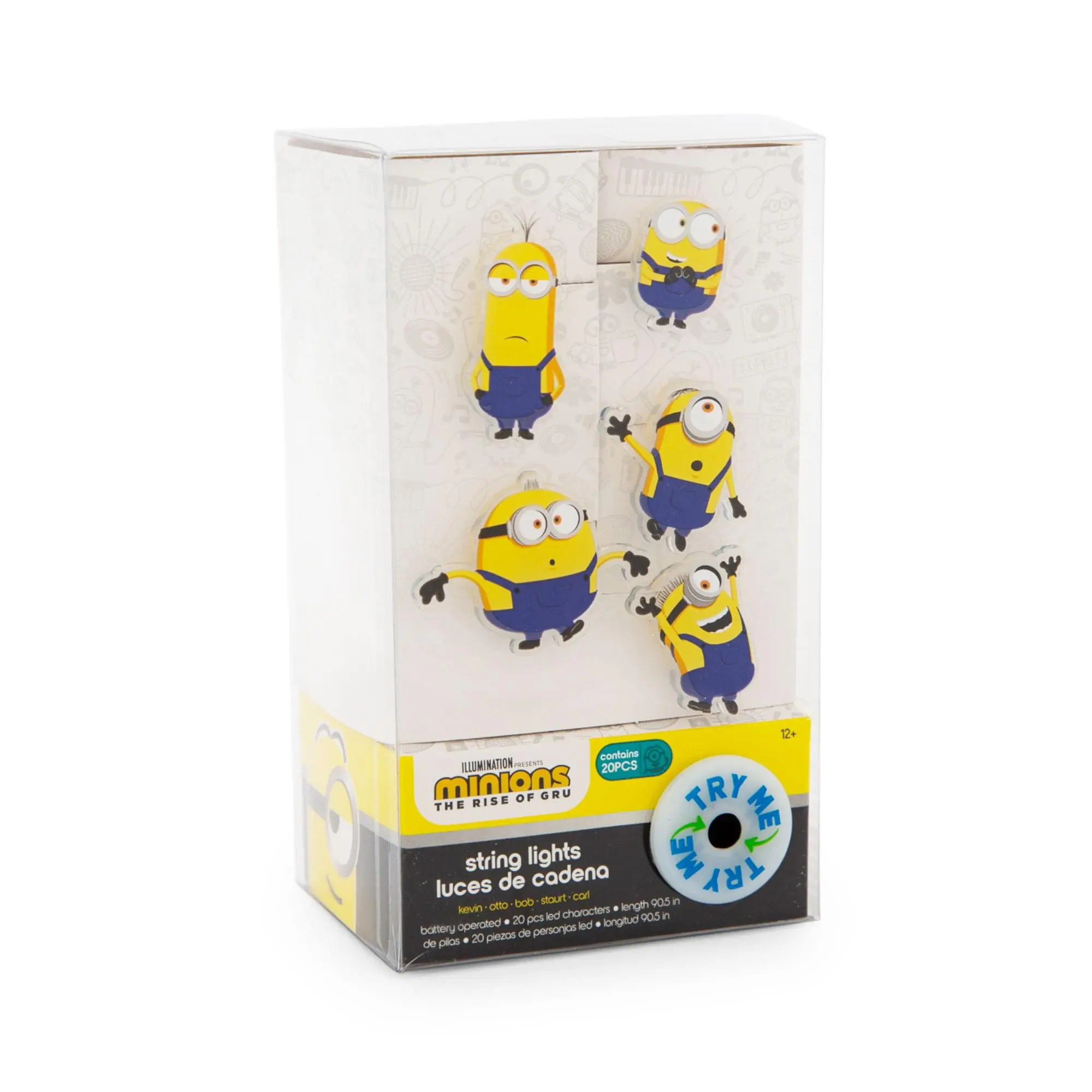 Minions 2: The Rise of Gru Multi-Character 90-in Indoor Figural String Lights, Colorful LED Lighting, Decorative Atmosphere Lamp