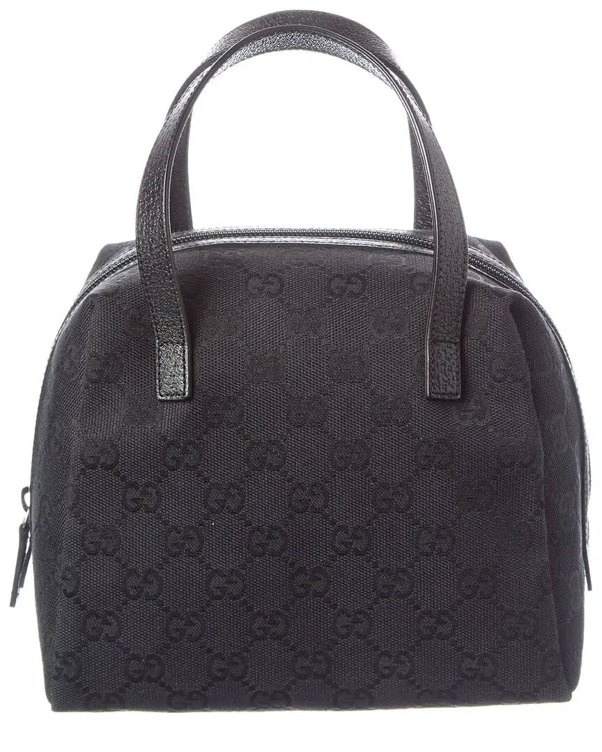 Gucci Black GG Canvas & Leather Balthus Cosmetic Pouch (Authentic Pre-Loved)