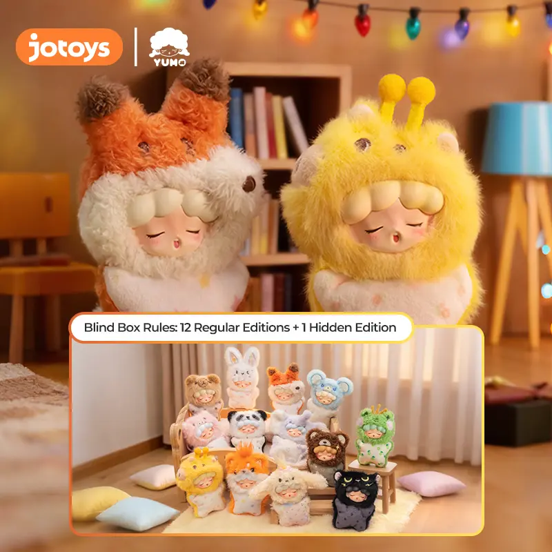JOTOYS YUMO Angry Animals Mini Series Plush Blind Box - Blind Bag Collectible, Cute Collectible Figurine, Kawaii Toy, Birthday Gift