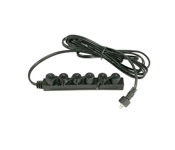 Aquascape 84022 6-Way Power Distribution Splitter, 12V Home Improvement Lighting System Accessory with Quick Connect Fittings