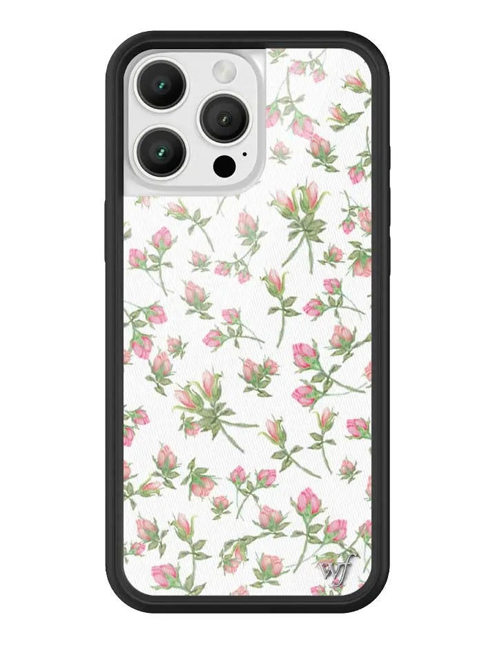 Pink Posie Rosie | Limited Edition iPhone Case | Raised Protective Black Bumper | Women Owned Small Business | Dainty Floral Cute Trendy Classic Protective Custom Gift For Her | Safety Casing Protective | Cellphone Cute Aesthetic