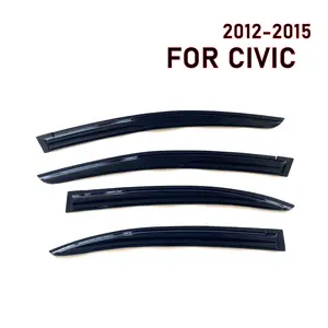 Window Visor for Honda Civic 2012-2015 | 4pcs Rain Guard Wind Deflector | Car Weather Shield Accessory