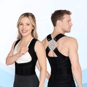 Body Shaper Adjustable Posture Corrector Back Support Shoulder Corrector with Shoulder Support to Relieve Back Pain for Men and Women