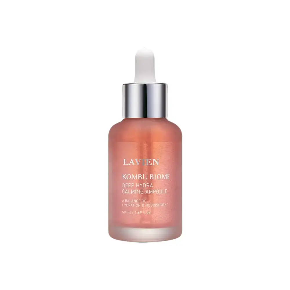 Kombu Biome Deep Hydra Calming Facial Ampoule - Evening-Use Intensive Serum, Moisture-Boosting Green Tea Gel-Cream, Skin Nourisher