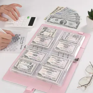 100 Envelopes Money Saving Challenge - A5 Money Saver Budget Binder Book with Cash Envelopes and Numbers, 100-Days of Easy and Funny Ways to Save $5,050 Cash Envelope Challenge Binder, Pink