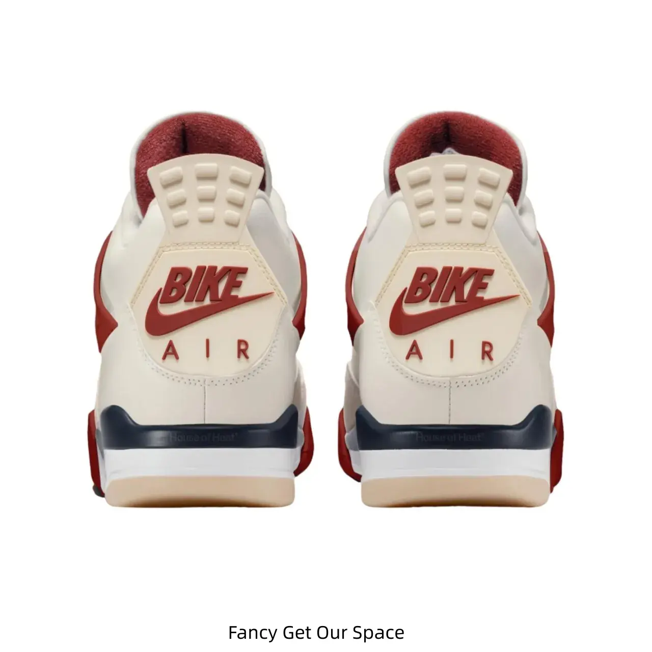 Off‑White Red Navy Mid‑Cut Retro Trainers Breathable Mesh Panels Casual Kicks