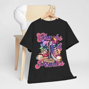 Chucks And Pearls I'M With Her Kamala Unisex Short-sleeve T-Shirt Full Color