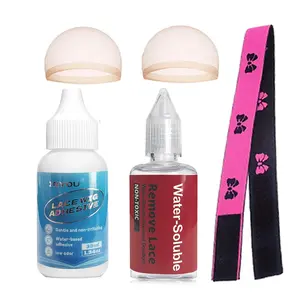 Wig Glue for Front Lace Wig Waterproof Super Hold Hair Glue for Weave, Invisible Hair Bonding Glue,Lace Wig Glue Remover,Lace Melting Band，Elastic Bands for Wigs，HD Wig Cap For Wom