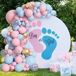 107pcs Pink & Blue Balloon Garland Arch Kit - Perfect for Gender Reveal, Shower & Birthday Parties Latex Balloons in Mixed Colors
