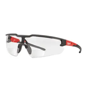 Clear +3.00 Bifocal Safety Glasses Magnified Anti-Scratch Lenses