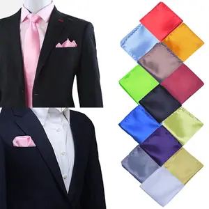 Men’s Suit Pocket Handkerchief – Solid Color Formal Pocket Square, 28 Color Options
